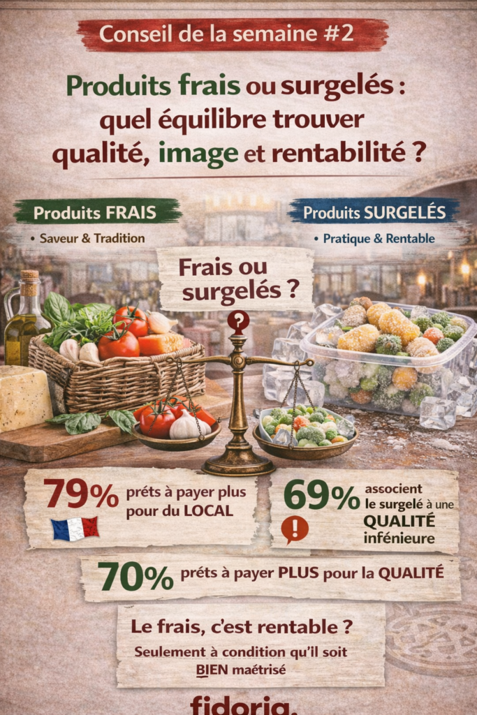 illustration du conseil de la semain n2 produits frais ou surgelés quel equilibre trouver qualité image et rentabilité ? 