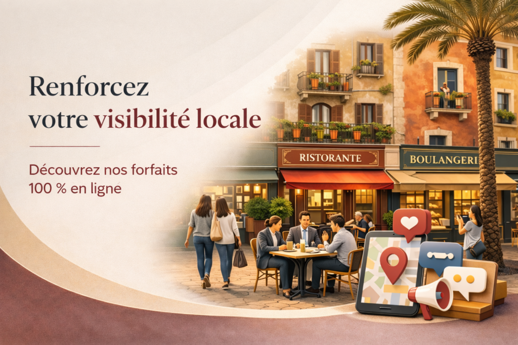 image descriptive de la page forfait visibilité digitale pour les entreprises de proximité, commercants, independants, artisans