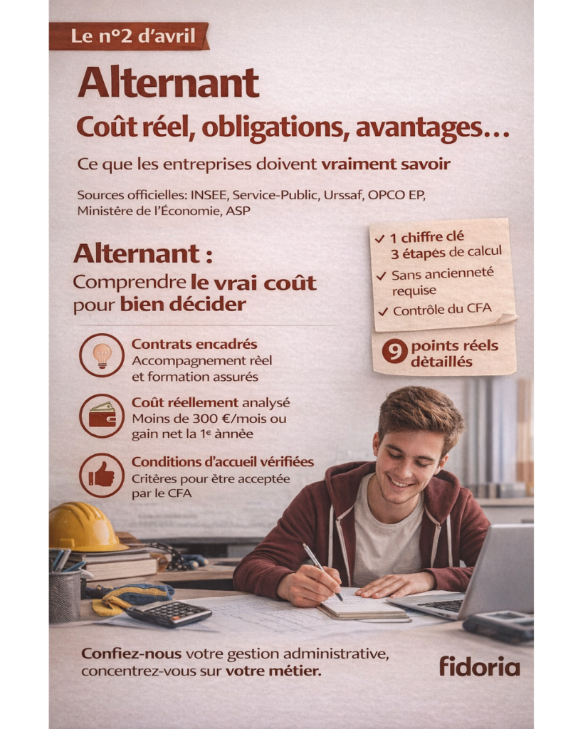 image presentation article; alternant cout réel obligations, avantages