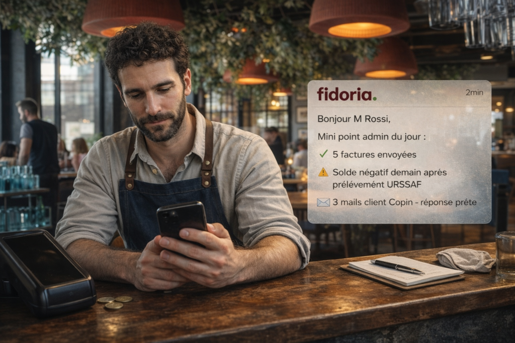 Forfait gestion administrative Fidoria : assistance administrative à distance pour entreprises, commerçants et indépendants
