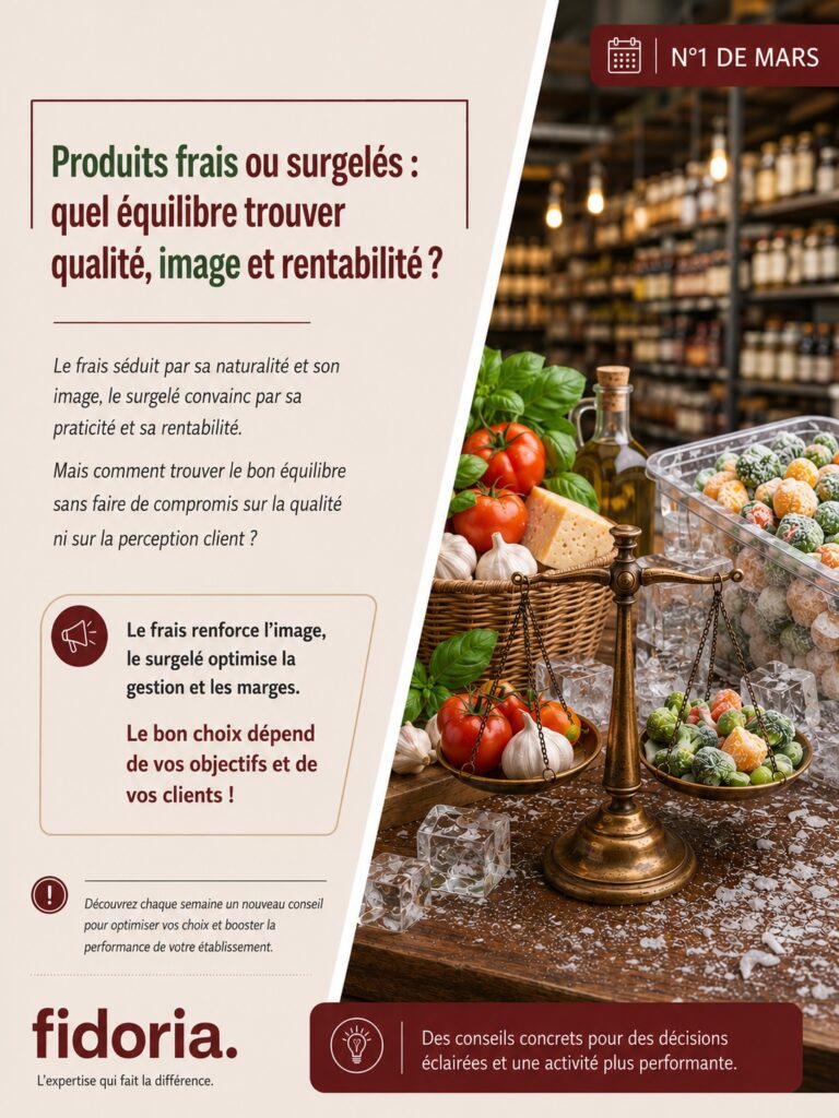 Frais ou surgelé ? Découvrez comment trouver le bon équilibre entre qualité, image et rentabilité, réduire les pertes et améliorer la performance de votre établissement.