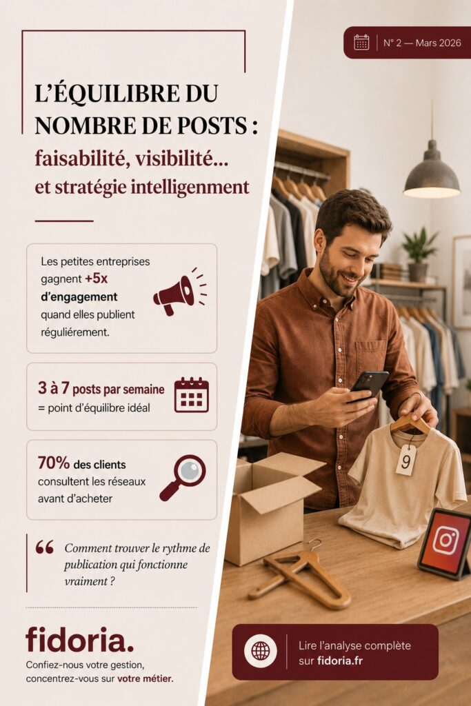 Découvrez le rythme idéal de publication pour commerces, restaurants et pharmacies : 3 à 7 posts par semaine pour maximiser visibilité et engagement sans surcharge.